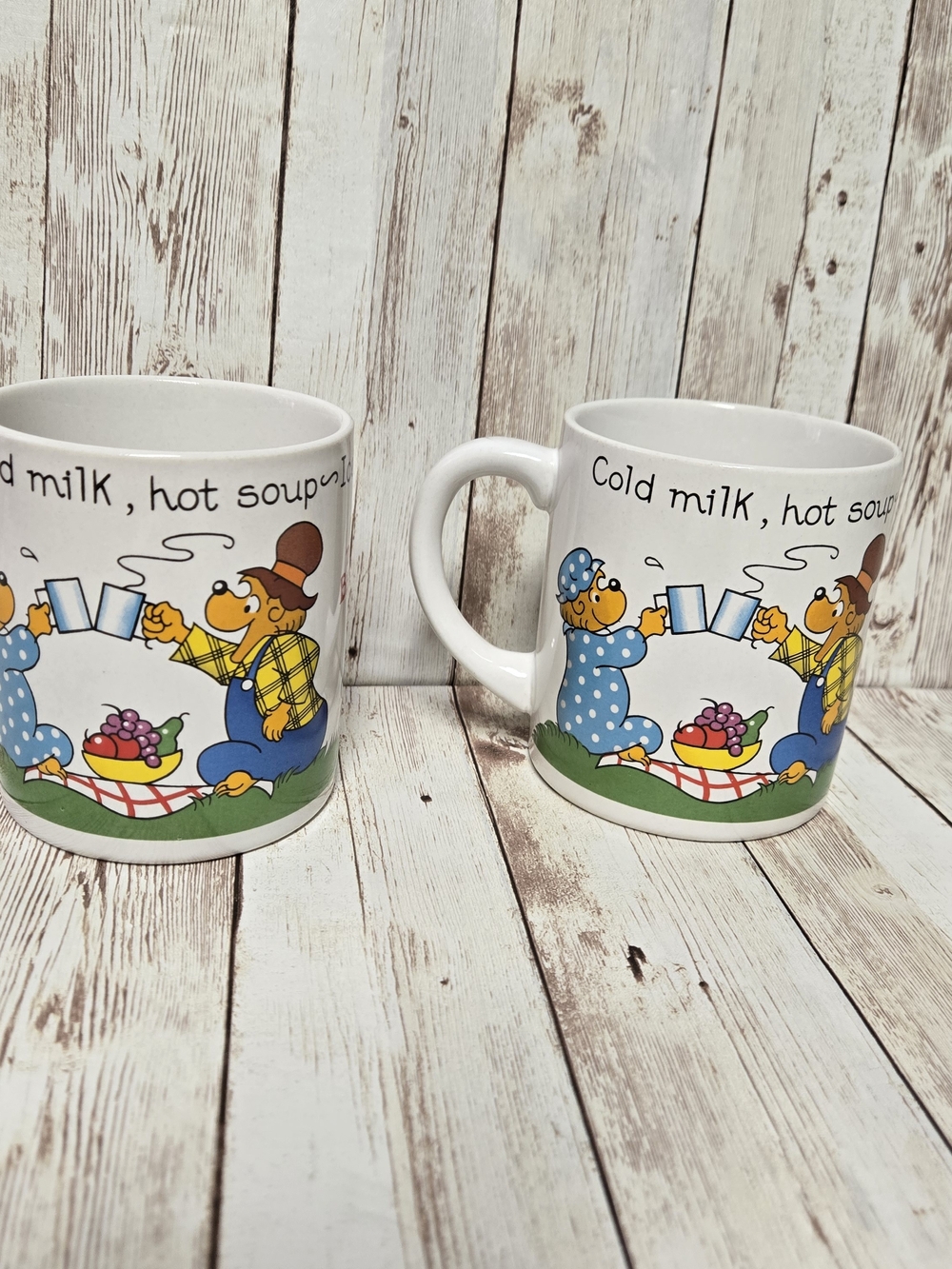 Vintage 1987 Berenstain Bears Princess House Mugs Set of 2